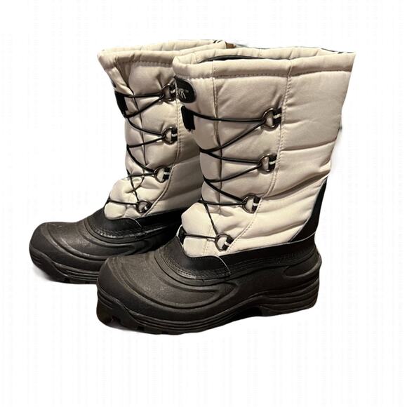 Ranger Tundra Women's Winter Snow Boots Black and Cream Size 9 Warm Cute - Picture 1 of 8